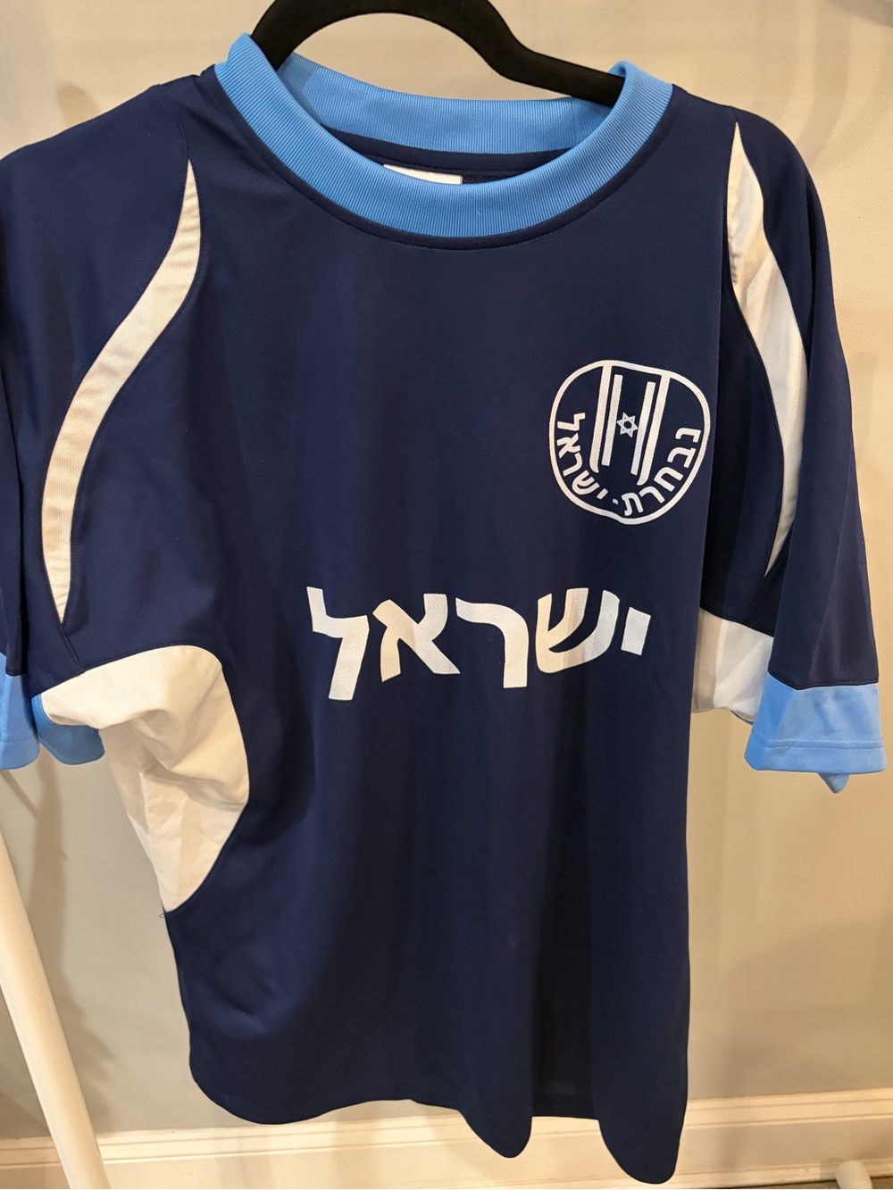 Diadora blue Israeli soccer jersey size XXl